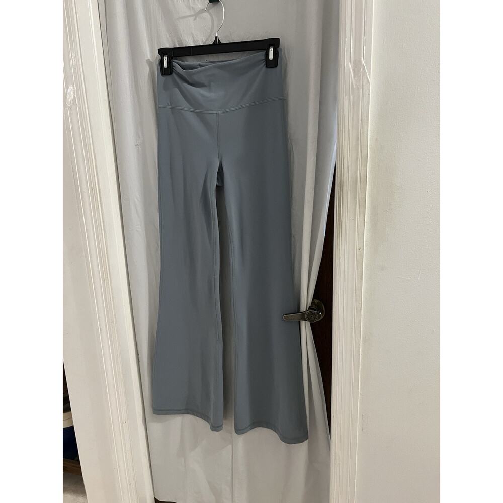 Athleta Green Elation Flare High Rise Yoga Pants Leggings Sz S